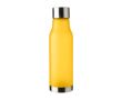 Gourde en RPET aspect givré couvercle et fond acier inoxydable 600ml couleur jaune