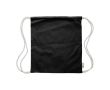 Sac à dos en corde de coton 100% recyclé et cordons naturels, 120 g/m² couleur noir