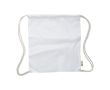 Sac à dos en corde de coton 100% recyclé et cordons naturels, 120 g/m² couleur blanc