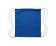 Sac à dos en corde de coton 100% recyclé et cordons naturels, 120 g/m² couleur bleu
