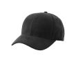 Casquette en polyester 6 panneaux fermeture boucle métallique 110 g/m² couleur noir