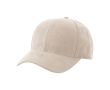 Casquette en polyester 6 panneaux fermeture boucle métallique 110 g/m² couleur beige