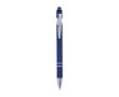 Stylo en aluminium avec finition caoutchoutée et couleur Alu Even couleur bleu foncé