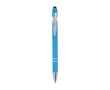 Stylo en aluminium avec finition caoutchoutée et couleur Alu Even couleur bleu ciel