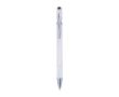 Stylo en aluminium avec finition caoutchoutée et couleur Alu Even couleur blanc