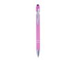 Stylo en aluminium avec finition caoutchoutée et couleur Alu Even couleur rose