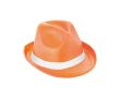 Chapeau en plastique de différentes couleurs, ruban non inclus couleur orange