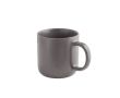 Tasse en céramique pour café, finition mate et effet rustique 90 ml couleur gris foncé