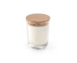 Bougie parfumée, verre avec couvercle liège, fabriquée dans l'UE, 180g couleur transparent