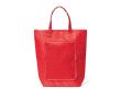 Sac pliable en polyester qui sert de glacière avec fermeture éclair couleur rouge