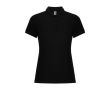Polo femme en coton et polyester piqué 190 g/m2 Roly couleur noir