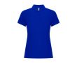 Polo femme en coton et polyester piqué 190 g/m2 Roly couleur bleu