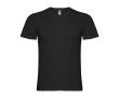 T-shirt à manches courtes col en V en coton pour homme 155 g/m² Roly couleur noir