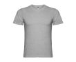 T-shirt à manches courtes col en V en coton pour homme 155 g/m² Roly couleur gris clair chiné