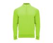 Sweat de sport à demi-fermeture éclair en polyester 200 g/m² Roly couleur vert fluorescent