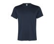 T-shirt de sport pour homme en polyester recyclé 100 g/m² Roly couleur bleu marine