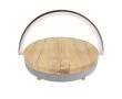 Enceinte Prixton 4 en 1 de 10W avec LED et base de charge sans fil couleur bois