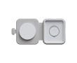 Chargeur de voyage sans fil pliable et magnétique 2 en 1 15W couleur gris