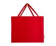 Sac en coton recyclé avec grand compartiment principal 220 g/m² couleur rouge