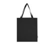 Sac de courses en coton recyclé avec longues anses 140 g/m² couleur noir