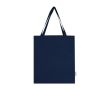 Sac de courses en coton recyclé avec longues anses 140 g/m² couleur bleu marine