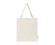 Sac de courses en coton recyclé avec longues anses 140 g/m² couleur naturel