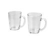Ensemble de deux tasses à thé en verre d’une capacité de 310 ml couleur transparent