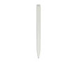 Stylo en plastique recyclé et pointe en acier inoxydable encre noire couleur blanc