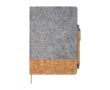 Carnet couverture en liège et feutre recyclés A5 feuilles lignées couleur naturel