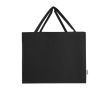Sac en coton recyclé avec grand compartiment principal 220 g/m² couleur noir