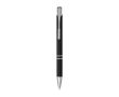 Stylo bille en aluminium avec revêtement doux au toucher encre noire couleur noir