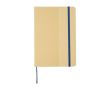 Carnet à couverture en carton recyclé et élastique A5 feuilles lignées couleur bleu marine