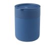Gobelet en céramique avec revêtement silicone et couvercle 330 ml couleur bleu