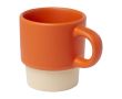 Tasse à espresso avec base en argile et finition mate 130 ml couleur orange