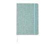 Carnet à couverture rigide en coton recyclé A5 feuilles lignées couleur vert pastel