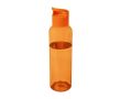 Bouteille transparente en plastique recyclé à poignée 650ml couleur orange