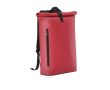 Sac à dos roll-top en polyuréthane doux au toucher ordinateur 15\" couleur rouge
