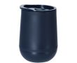 Gobelet à emporter double paroi fond rond et couvercle assorti 320 ml couleur bleu marine