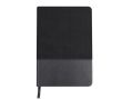 Carnet bicolore en velours et PU, pages lisses, format A5 couleur noir