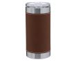 Gobelet isotherme acier inoxydable bande colorée polyuréthane 530 ml couleur marron