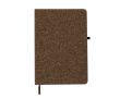 Carnet fabriqué en fibres de café et de liège, pages lignées, A5 couleur marron