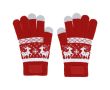 Gants de Noël avec fonction tactile sur les doigts couleur rouge