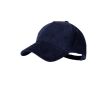 Casquette en velours côtelé à 5 panneaux fermeture boucle métallique couleur bleu marine