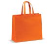 Sac en non-tissé laminé mat, plusieurs couleurs, anses assortie couleur orange