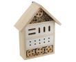 Maison en bois pour insectes avec de multiples entrées et sorties couleur bois