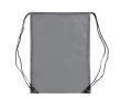Sac à cordons en polyester coloré avec cordons noirs couleur gris