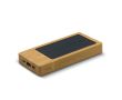 Batterie externe en bambou FSC avec panneau solaire, 8.000 mAh couleur bois