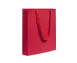 Sac 100% coton avec de longues anses et soufflet, 105 g/m² couleur rouge