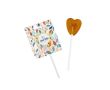 Sucette originale en forme de cœur avec emballage personnalisable couleur orange