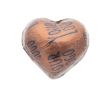 Chocolat au lait en forme de cœur fourré à la cerise 10g couleur bronze